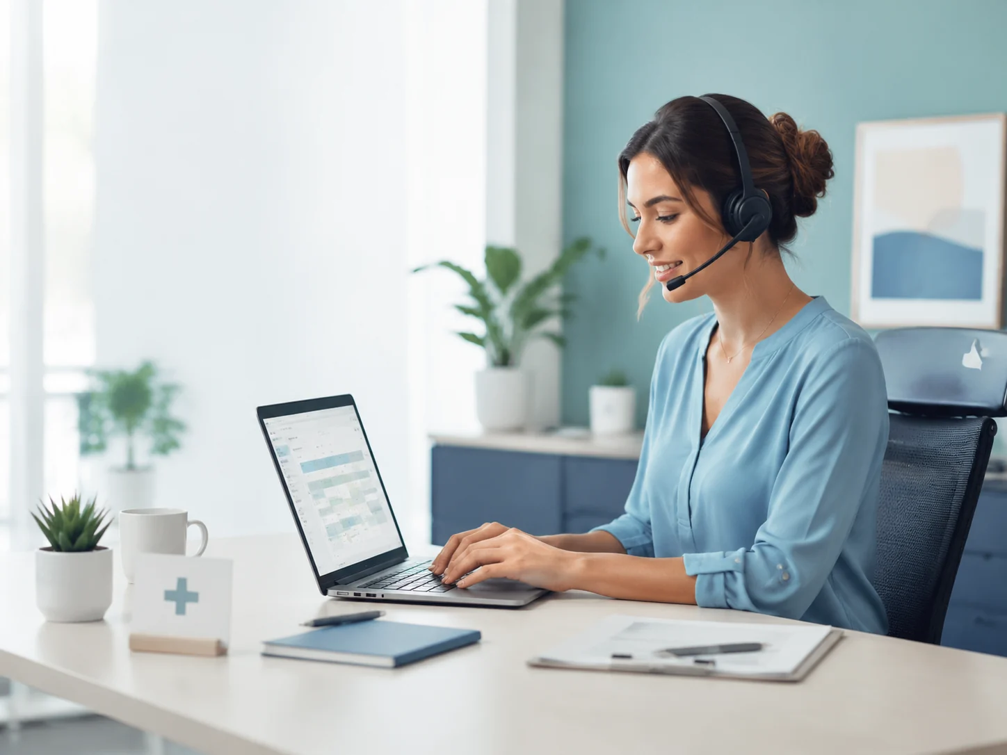 Healthcare virtual assistant coordinating patient appointments and administrative tasks