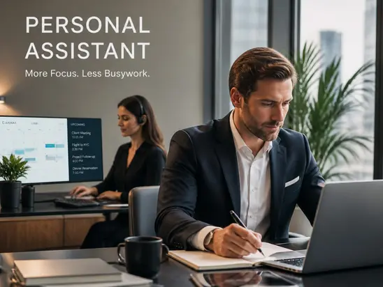 Professional personal assistant managing lifestyle tasks including scheduling, errands, and personal organization for busy professionals