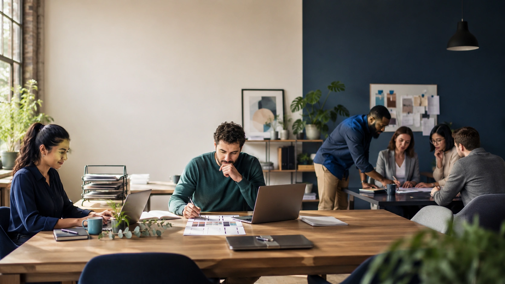 A managed service team works under a team lead who coordinates delivery and quality review