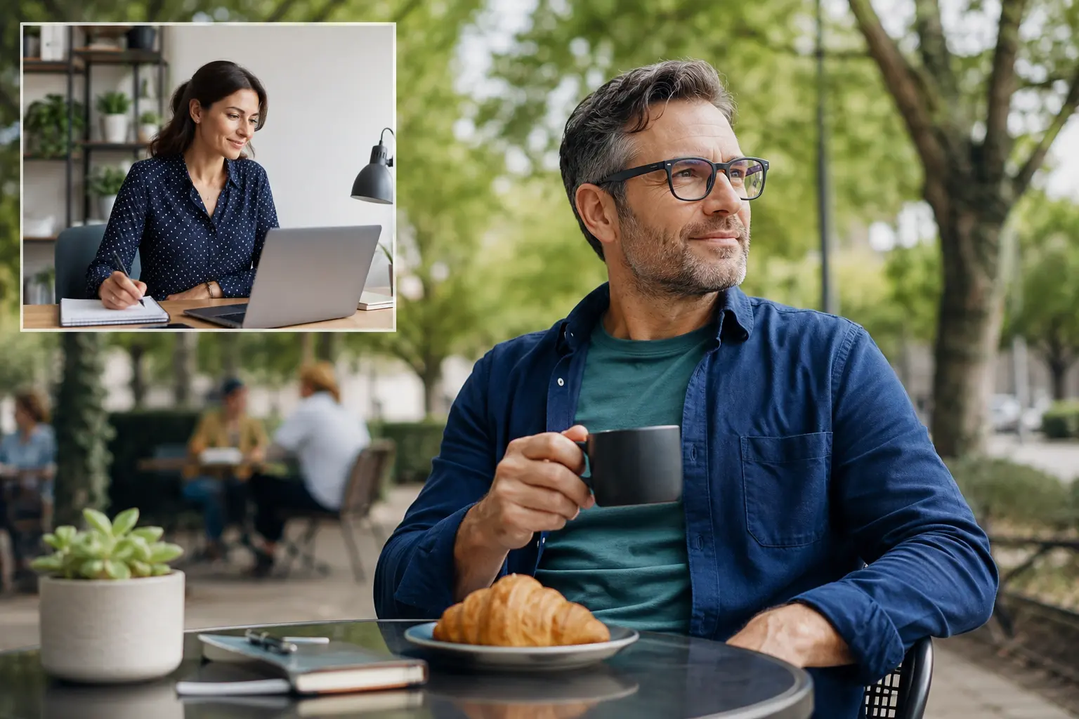 A business owner enjoys a protected weekday off while a Virtual Assistant keeps routine work moving