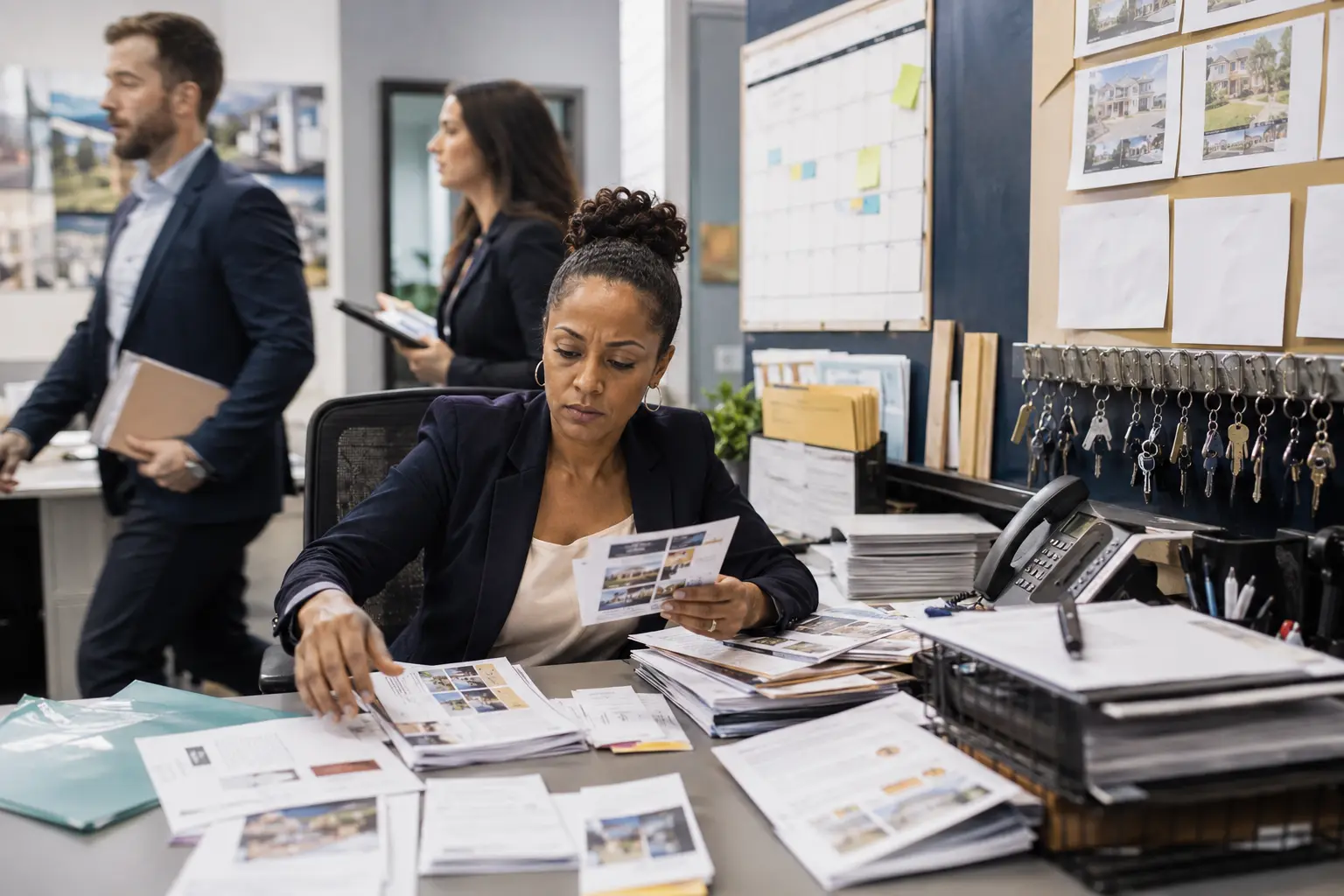An overloaded real estate back office struggles to process enquiries, forms, calendars and key handoffs