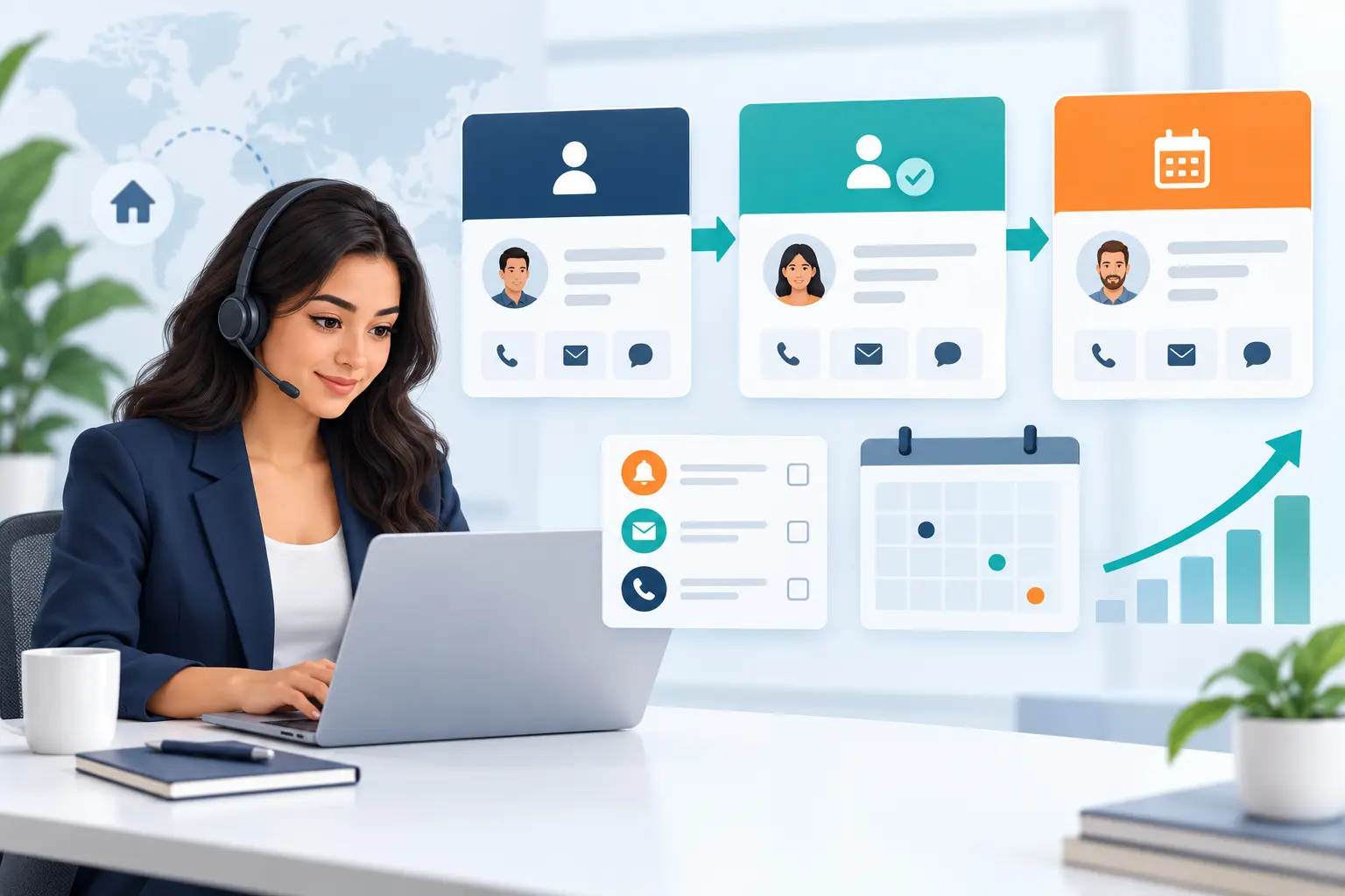 Virtual Sales Assistant maintaining lead records, follow-up reminders, meetings and sales pipeline activity