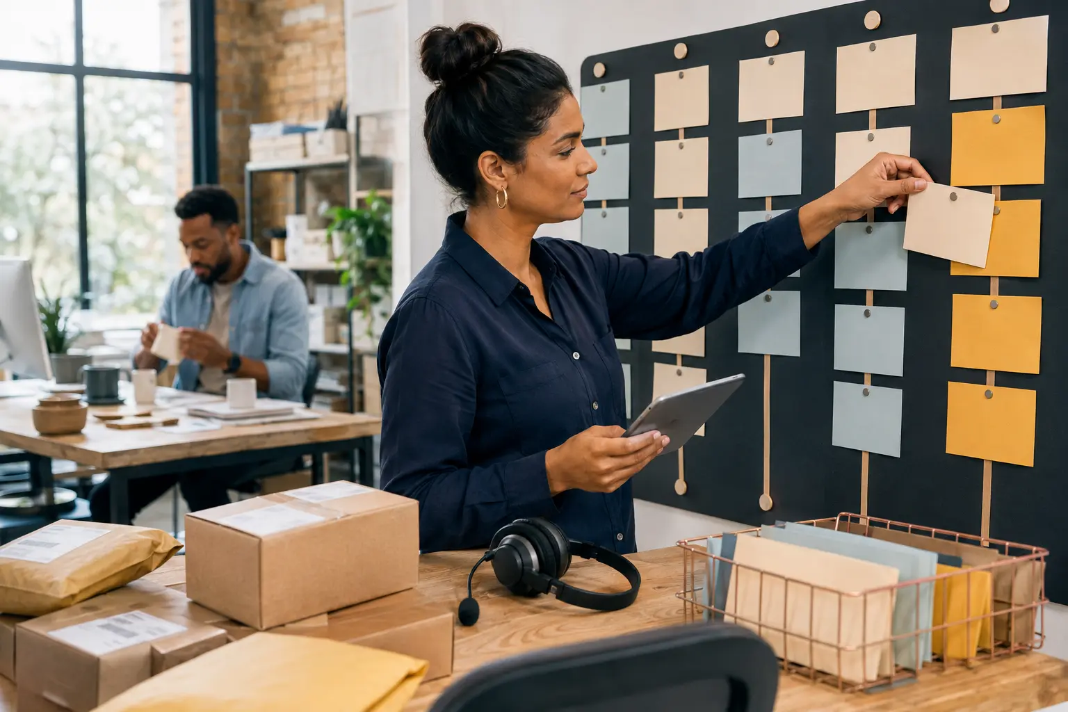 A Virtual Assistant owns a visible workflow while the business owner focuses on product and strategy